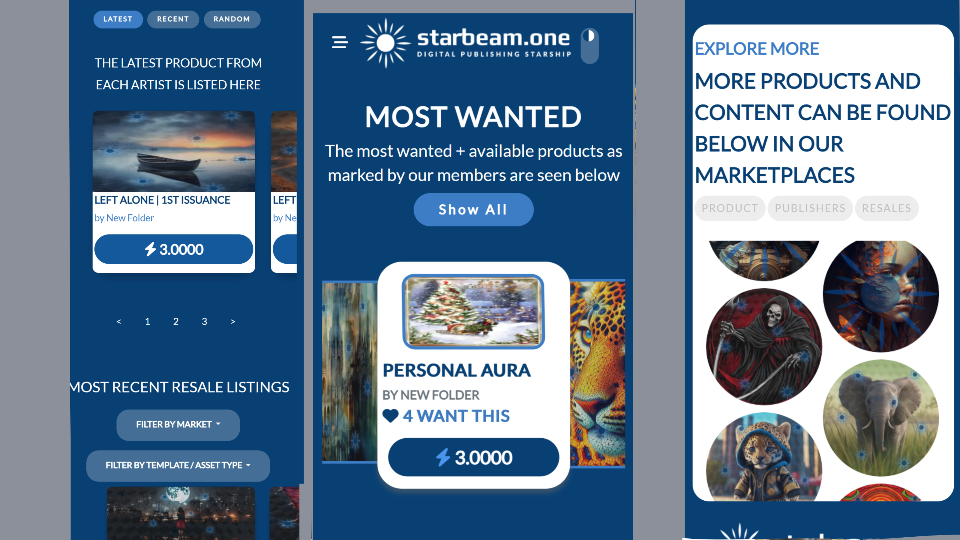 layout showing responsiveness of starbeam's website across different devices
